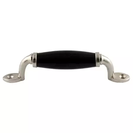Black Small Ceramic Silver Door Handles
